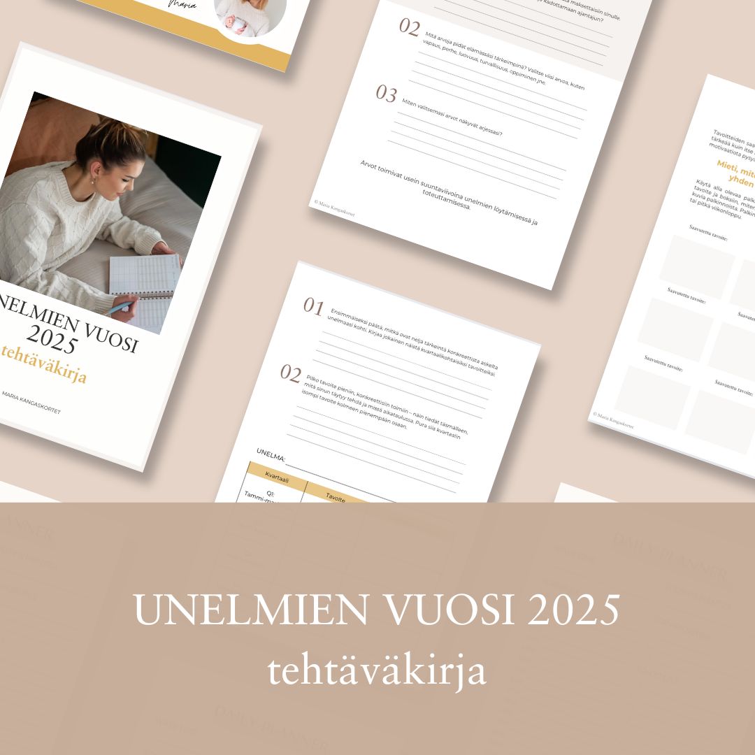 Unelmien vuosi 2025 -tehtäväkirja